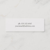 Pianist Piano Music Teacher Grand Piano Mini Visitenkarte (Rückseite)