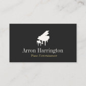 Pianist Piano Music Teacher Grand Piano Visitenkarte (Vorderseite)