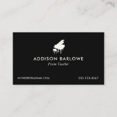 Pianist Piano Music Teacher Grand Piano Visitenkarte (Vorderseite)