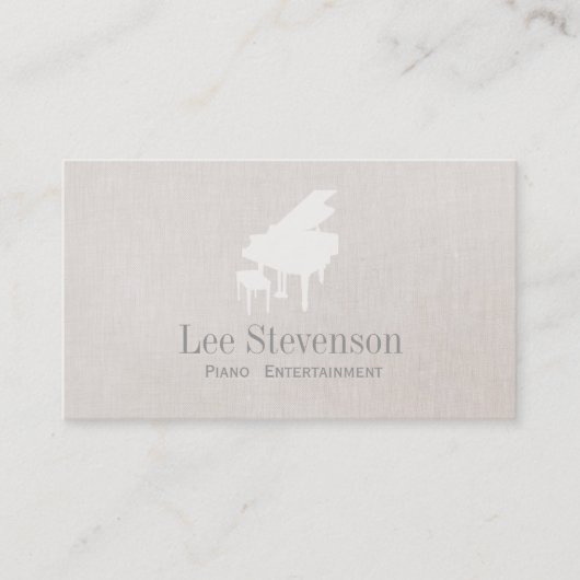 Pianist Piano Music Teacher Grand Piano Visitenkarte (Vorderseite)