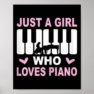 Pianist Piano Piano Girl Pianistin Frau Poster