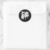 Pianist Piano Spieler Dog mit Piano Runder Aufkleber (Tasche)