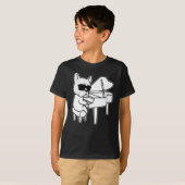 Pianist Piano Spieler Dog mit Piano T-Shirt (Vorne ganz)