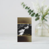Pianist, Piano, Unterricht, Musikunterhaltung Visitenkarte (Stehend Vorderseite)