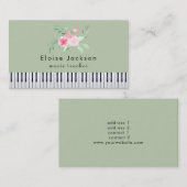 Pianist pink und grün visitenkarte (Vorne/Hinten)