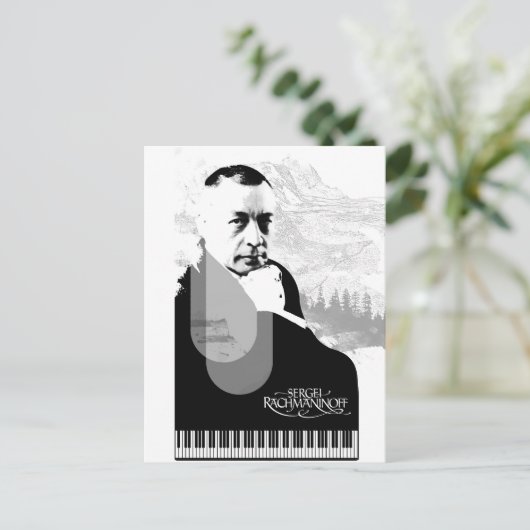 Pianist Postkarte (Stehend Vorderseite)