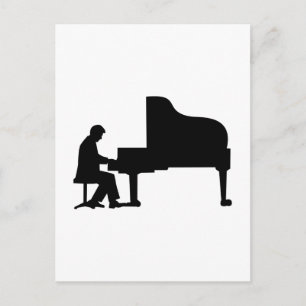 Pianist Postkarte