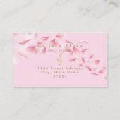 Pianist Rosa-Blätter Visitenkarte (Rückseite)