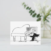 Pianist spielt Händels Wassermusik Postkarte (Stehend Vorderseite)