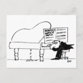 Pianist spielt Händels Wassermusik Postkarte (Vorderseite)