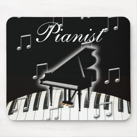 Pianist und Tastatur Mousepad (Vorne)