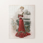 Pianist Vintag Edwardian Fashion Illustration Puzzle (Vertikal)