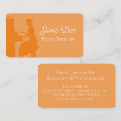 Pianist Visitenkarte (Vorne/Hinten)