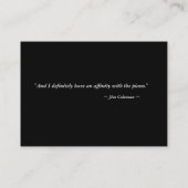 Pianist Visitenkarte (Rückseite)