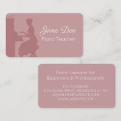 Pianist Visitenkarte (Vorne/Hinten)