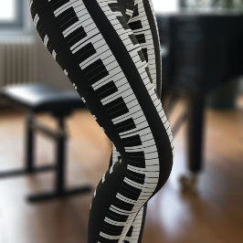 Pianistin aus Schwarz und Weiß Leggings