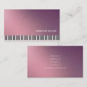 Pianistin-IMITAT-Metallikwirkung Visitenkarte (Vorne/Hinten)