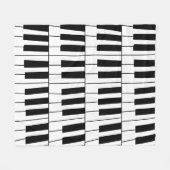 Pianistin: Schwarz-Weiß-Piano-Keys Pianistin Fleecedecke (Vorderseite (Horizontal))