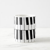 Pianistin: Schwarz-Weiß-Piano-Keys Pianistin Kaffeetasse (Mittel)