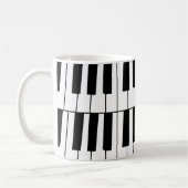 Pianistin: Schwarz-Weiß-Piano-Keys Pianistin Kaffeetasse (Links)