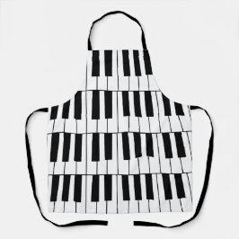 Pianistin: Schwarz-Weiß-Piano-Keys Pianistin Schürze
