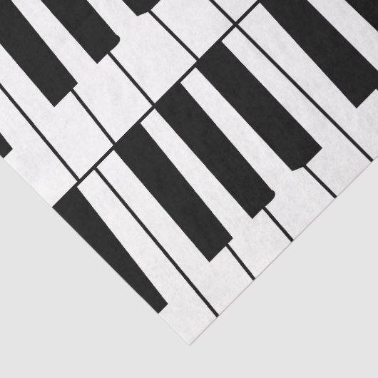 Pianistin: Schwarz-Weiß-Piano-Keys Pianistin Seidenpapier (Detail)