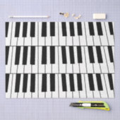 Pianistin: Schwarz-Weiß-Piano-Keys Pianistin Seidenpapier (Handwerk)
