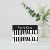 Pianistin: Schwarz-Weiß-Piano-Keys Pianistin Visitenkarte (Stehend Vorderseite)