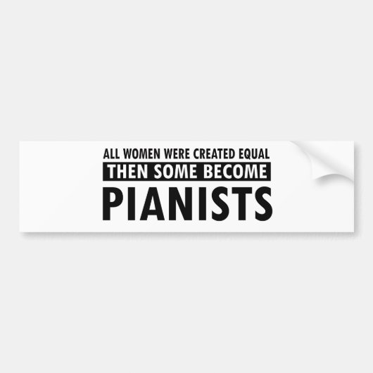 Pianistmusikentwürfe Autoaufkleber (Vorne)