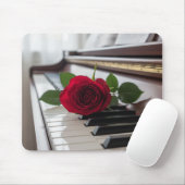 Piano and a rose -Musicians eligant mouse pad Mousepad (Mit Mouse)