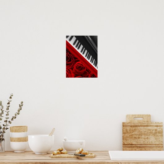 Piano and Roses Poster (Küche)