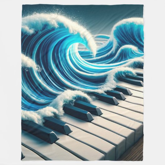Piano Art Fleecedecke (Vorderseite)