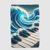 Piano Art Golfhandtuch (Vorderseite)
