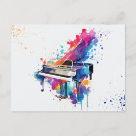Piano Art Party Postkarte