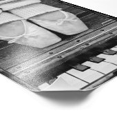 Piano Ballett Duett Schwarz-Weiß kleine Größe Fotodruck (Ecke)