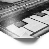 Piano Ballett Schwarz-Weiß Mittelformat Fotodruck (Ecke)