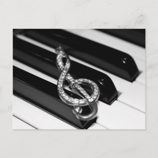 Piano-Bar mit G-clef Postkarte (Vorderseite)