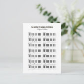 Piano Basic Akkorde klein und groß Postkarte (Stehend Vorderseite)