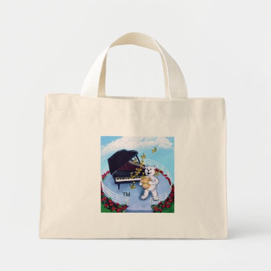 Piano Bears Tote Tasche (Vorne)