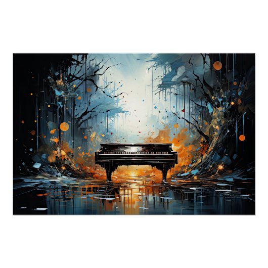 Piano Beauty, künstliche Fantasie, Poster (Vorderseite)