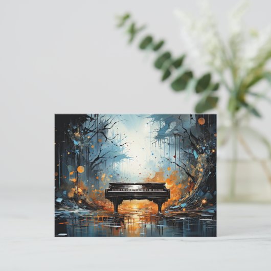Piano Beauty, künstliche Fantasie, Postkarte (Stehend Vorderseite)