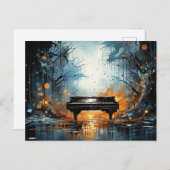 Piano Beauty, künstliche Fantasie, Postkarte (Vorne/Hinten)