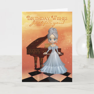 Piano Birthday Greeting Card Birthday Wishes Karte