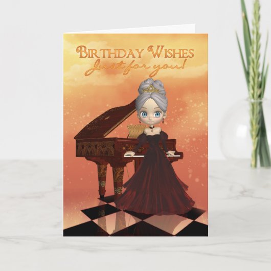 Piano Birthday Grußkarte Geburtstag wünscht Karte (Vorderseite)