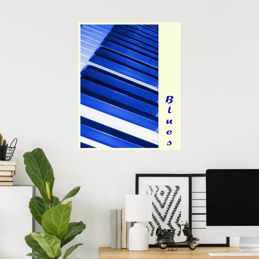 Piano Blues Poster (Heimbüro)