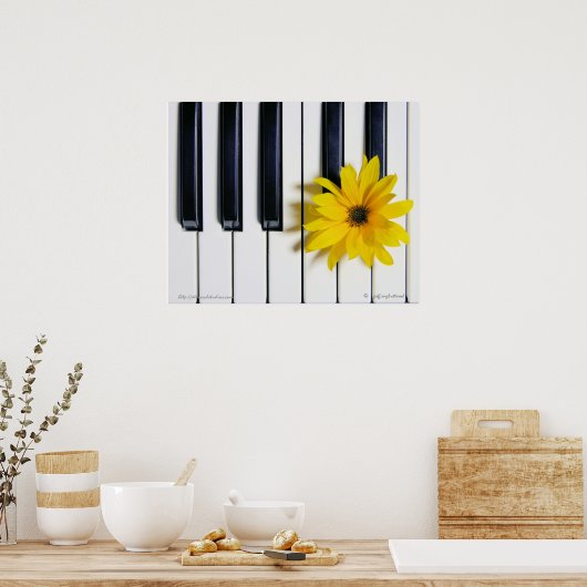 Piano-Blume Poster (Küche)