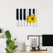 Piano-Blume Poster (Heimbüro)