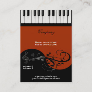 Piano Business Card Visitenkarte