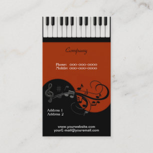 Piano Business Card Visitenkarte