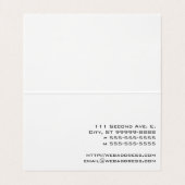 Piano Business Card Visitenkarten (Innenseite Aufgefaltet)